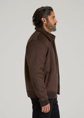 American Tall For Sale | Sherpa Bomber Jacket for Tall Men in Bison Brown