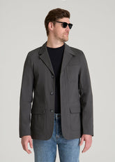 American Tall Sale | Stretch Commuter Chino Sport Coat for Tall Men in Slate