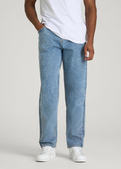 American Tall Outlet | MILO Relaxed Tapered Fit Jeans for Tall Men in Perfect Blue