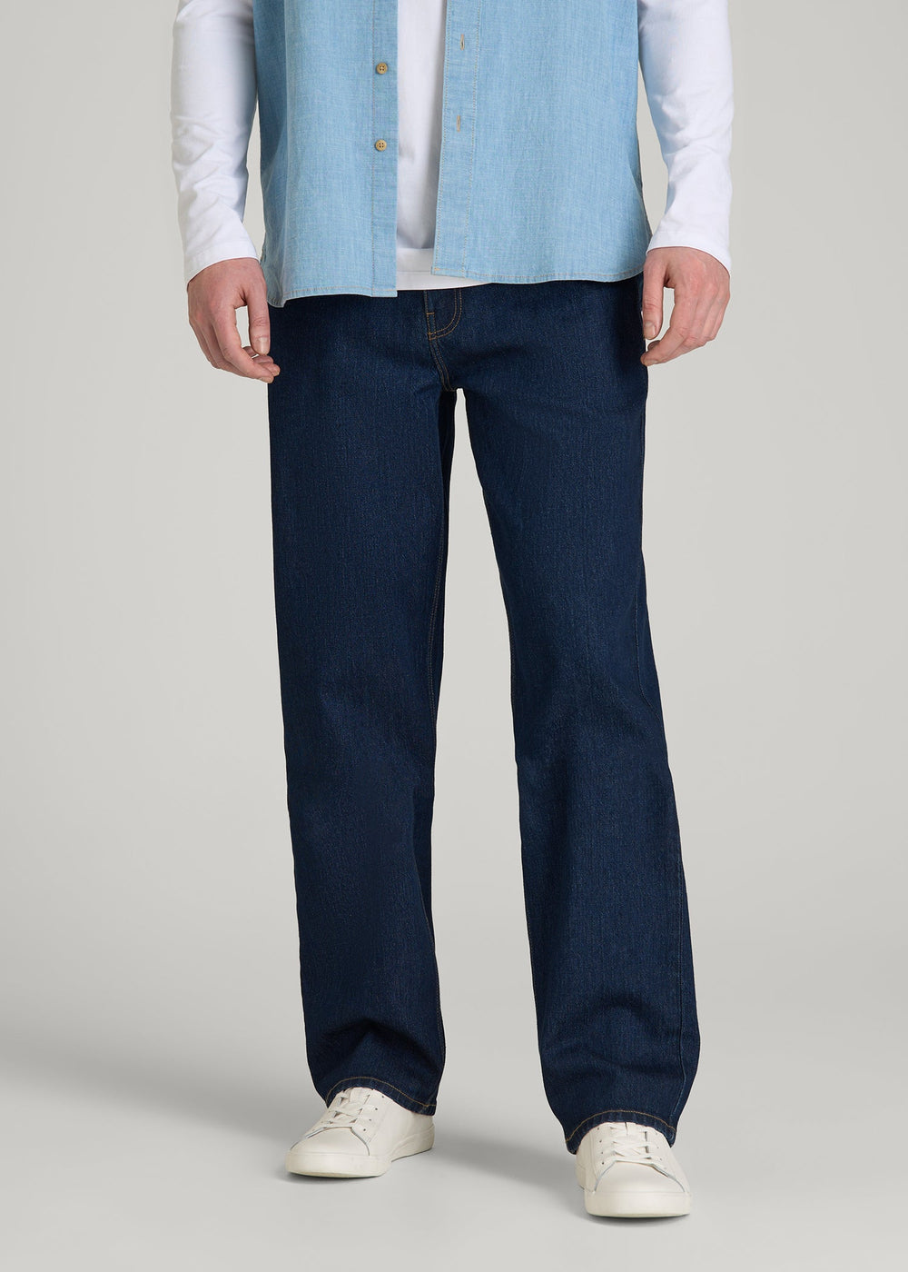 American Tall Outlet | Loose Fit Jeans for Tall Men in Deep Indigo Wash