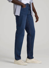 American Tall Online Shop | Milo RELAXED TAPERED FIT Jeans for Tall Men in Midnight Blue Wash