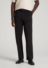 American Tall Sale | Stretch Commuter Pleated Chinos for Tall Men in Black