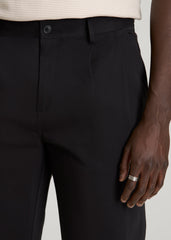 American Tall Sale | Stretch Commuter Pleated Chinos for Tall Men in Black