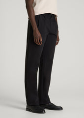 American Tall Sale | Stretch Commuter Pleated Chinos for Tall Men in Black