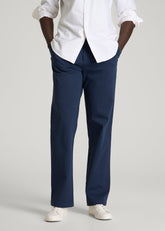 American Tall Outlet | Stretch Commuter Pleated Chinos for Tall Men in Navy Blue