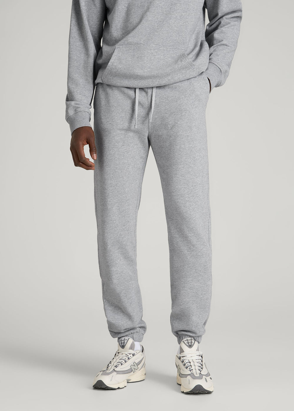 American Tall Outlet | Everyday French Terry Cinched Bottom Sweatpants for Tall Men in Grey Mix