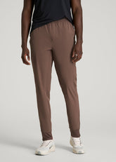American Tall Online Shop | Featherweight Perforated Training Joggers for Tall Men in Coffee Quartz