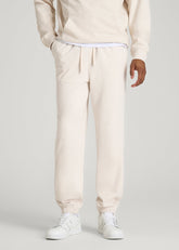 American Tall Online Shop | Everyday French Terry Cinched Bottom Sweatpants for Tall Men in Heathered Oatmeal