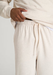 American Tall Online Shop | Everyday French Terry Cinched Bottom Sweatpants for Tall Men in Heathered Oatmeal