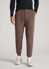 American Tall Outlet | Tech Motion Fleece Joggers for Tall Men in Coffee Quartz