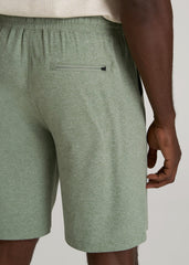 American Tall Discount | Weekender Stretch Lounge Shorts for Tall Men in Dark Seagrass Mix
