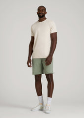 American Tall Discount | Weekender Stretch Lounge Shorts for Tall Men in Dark Seagrass Mix