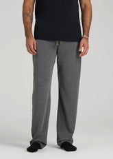 American Tall Online | Open-Bottom Pajama Pants for Tall Men in Charcoal Mix