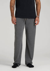 American Tall Online | Open-Bottom Pajama Pants for Tall Men in Charcoal Mix