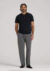 American Tall Online | Open-Bottom Pajama Pants for Tall Men in Charcoal Mix