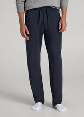 American Tall Sale | Open-Bottom Pajama Pants for Tall Men in Evening Blue
