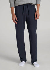 American Tall Sale | Open-Bottom Pajama Pants for Tall Men in Evening Blue