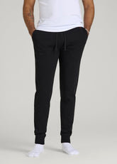 American Tall For Sale | Waffle-Knit Lounge Jogger for Tall Men in Black