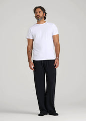 American Tall Discount | Open-Bottom Pajama Pants for Tall Men in Black
