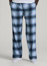 American Tall Online | Flannel Pajama Pants for Tall Men in Blue and White Plaid