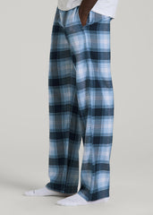 American Tall Online | Flannel Pajama Pants for Tall Men in Blue and White Plaid