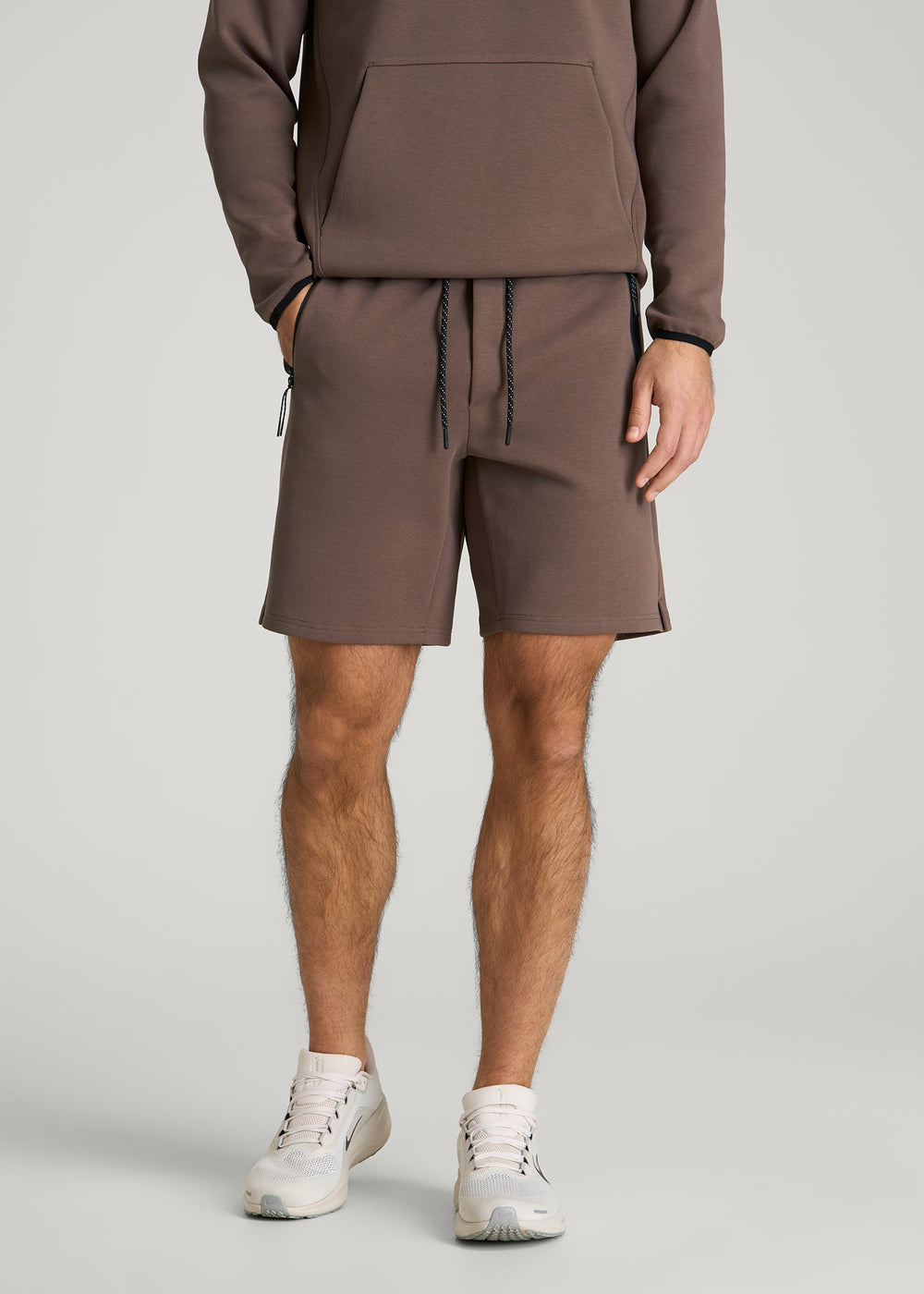 American Tall For Sale | Tech Motion Fleece Shorts for Tall Men in Coffee Quartz