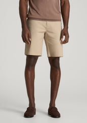 American Tall Discount | Stretch Commuter Chino Short for Tall Men in Warm Taupe