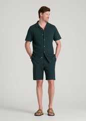 American Tall Outlet | Terry Cotton Pull-On Shorts for Tall Men in Emerald