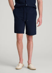 American Tall For Sale | Terry Cotton Pull-On Shorts for Tall Men in Patriot Blue