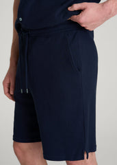 American Tall For Sale | Terry Cotton Pull-On Shorts for Tall Men in Patriot Blue