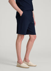 American Tall For Sale | Terry Cotton Pull-On Shorts for Tall Men in Patriot Blue