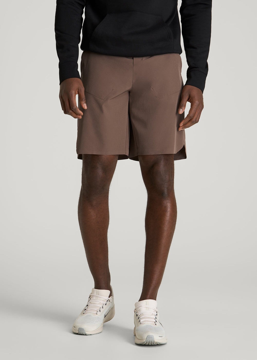 American Tall Online | 2-in-1 Featherweight Running Short for Tall Men in Coffee Quartz