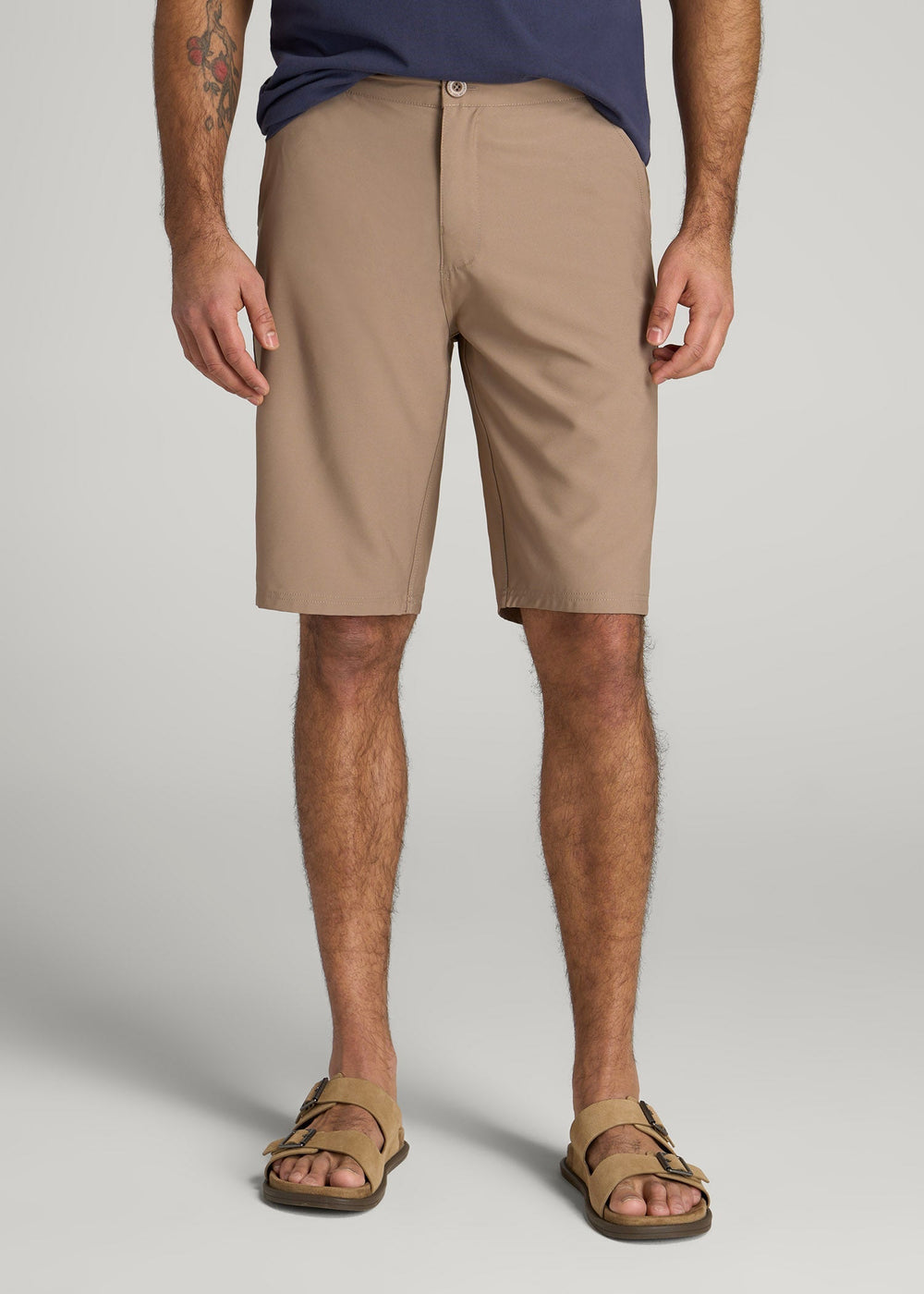 American Tall Outlet | Hybrid Shorts for Tall Men in Dark Sand