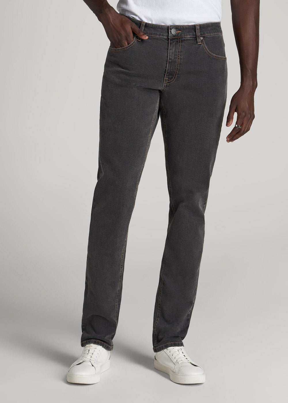 American Tall Online Shop | Carman TAPERED Jeans for Tall Men in Dark Grey Denim
