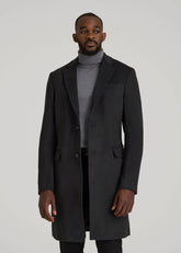 American Tall Sale | Wool Coat for Tall Men in Charcoal Mix