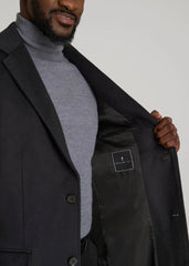 American Tall Sale | Wool Coat for Tall Men in Charcoal Mix
