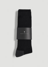 American Tall Outlet | 3-Pack Crew Socks for Tall Men in Black with Grey