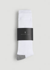 American Tall For Sale | 3-Pack Crew Socks for Tall Men in White with Grey