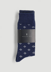 American Tall Online Shop | Dress Socks Size 14 to 17 (3-Pack) for Tall Men in Navy/White Sand