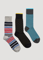 American Tall Outlet | Dress Socks Size 14 to 17 (3-Pack) for Tall Men in Pack A