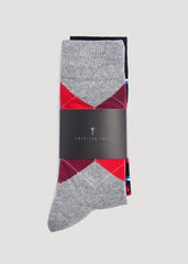 American Tall Sale | Dress Socks Size 14 to 17 (3-Pack) for Tall Men in Pack D