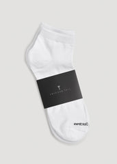 American Tall Outlet | Athletic Low Ankle Socks (X-Large Size: 13-15) for Tall Men in White