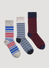 American Tall Discount | Dress Socks Size 14 to 17 (3-Pack) for Tall Men in Pack C