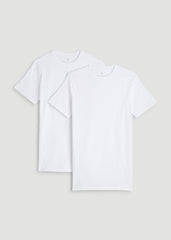American Tall Outlet | 2-pack Classic Crewneck Undershirt for Tall Men in Optic White