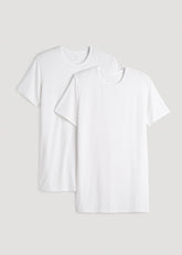 American Tall For Sale | 2-Pack Luxe Modal Crewneck Undershirts for Tall Men in White