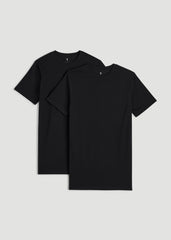 American Tall Online Shop | 2-pack Classic Crewneck Undershirt for Tall Men in Black