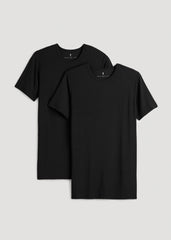 American Tall Online | 2-Pack Luxe Modal Crewneck Undershirts for Tall Men in Black