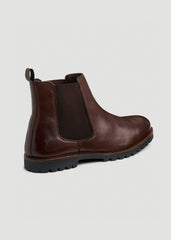 American Tall For Sale | Lug Sole Chelsea Boots for Tall Men in Dark Brown