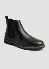 American Tall Online Shop | Lug Sole Chelsea Boots for Tall Men in Black