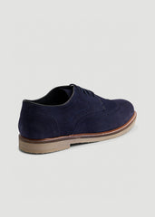 American Tall Discount | Suede Wingtip Oxfords for Tall Men in Dark Navy